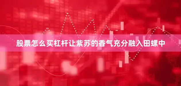 股票怎么买杠杆让紫苏的香气充分融入田螺中